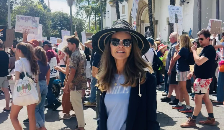 Maria Shriver at No Kings Day Protest