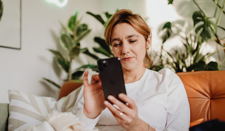 Woman on phone