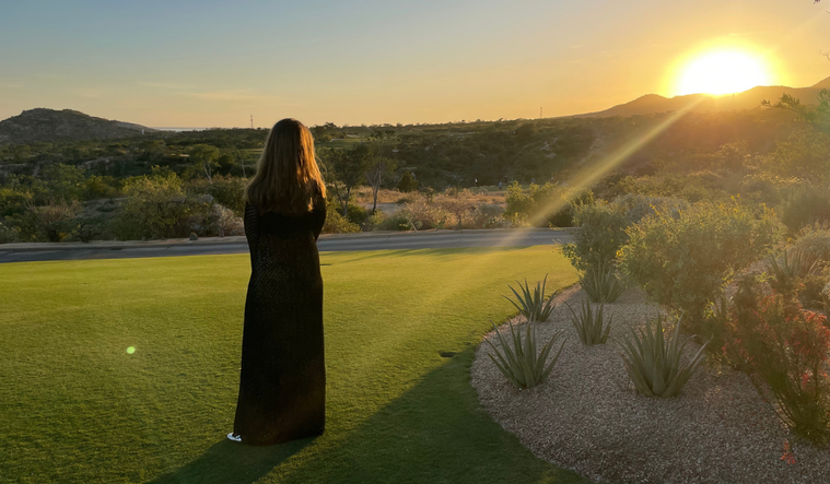 Maria watching the sun