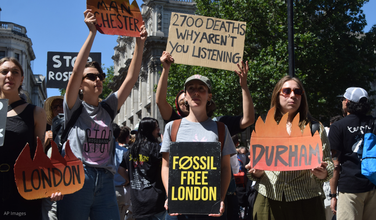 Protestors in London