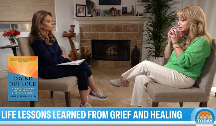 Maria Shriver and Laura Berman with her new book "Crying Out Loud"