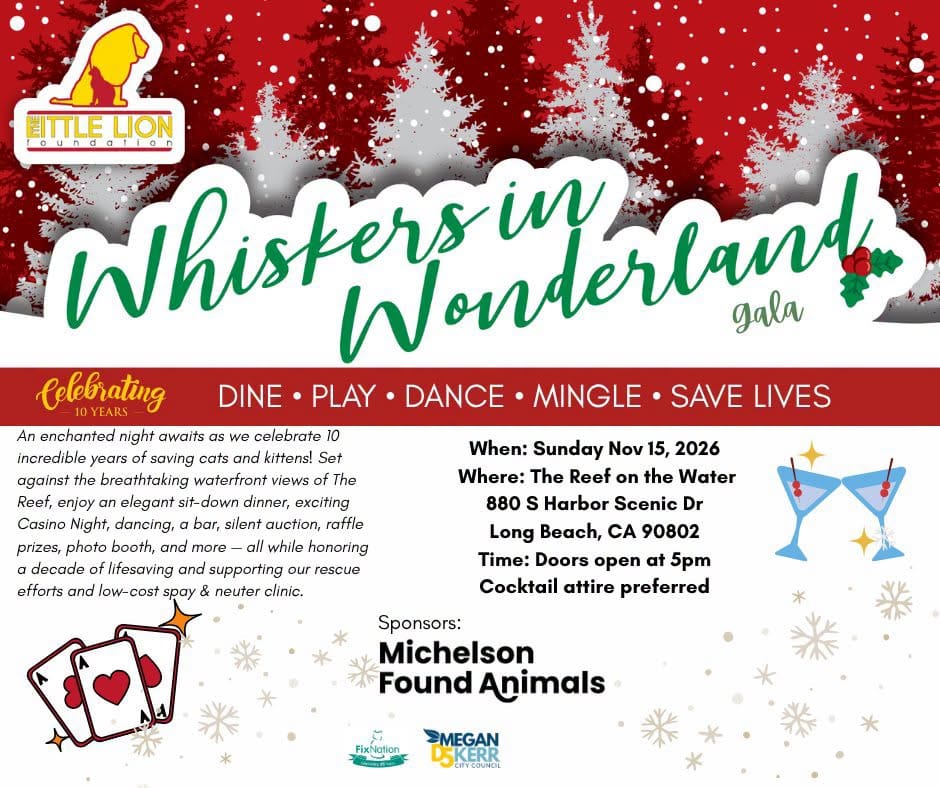Graphic that says "Whiskers in Wonderland gala."