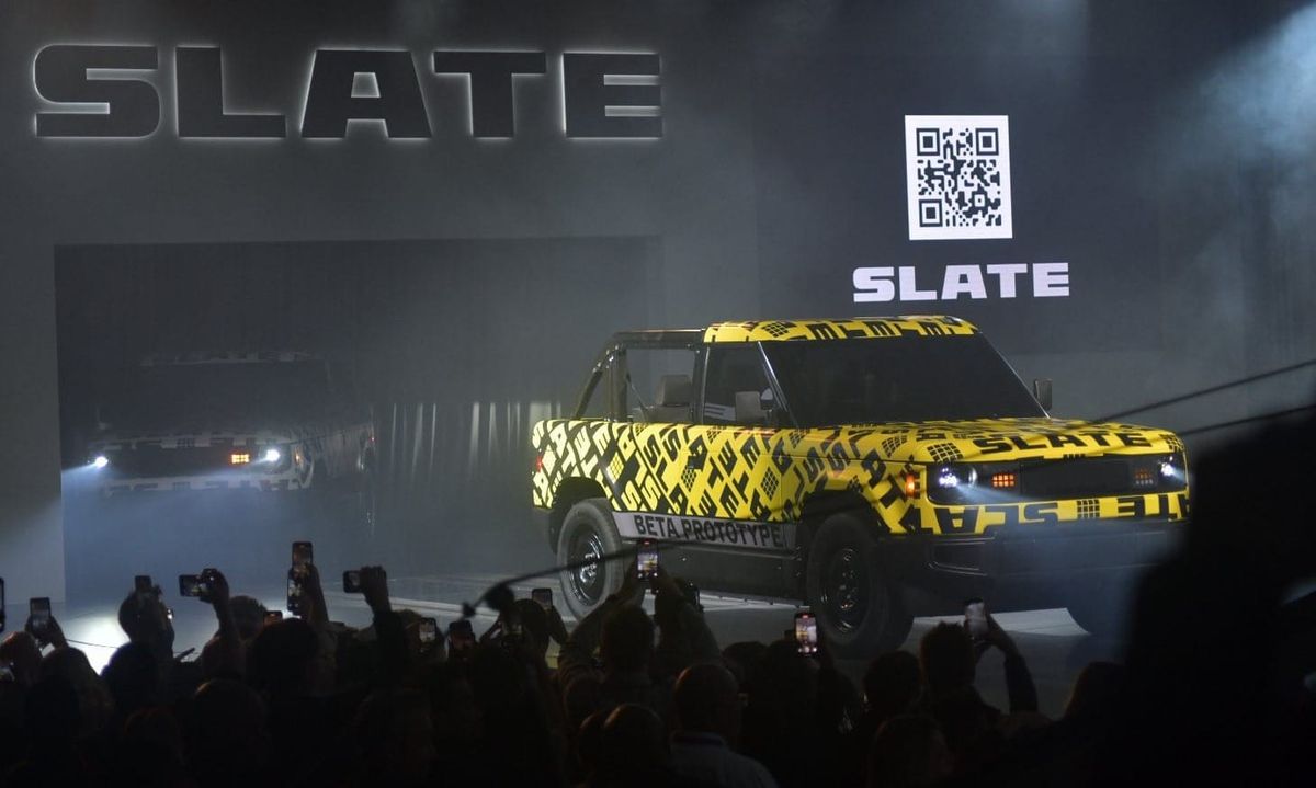 No stereo, no paint, no tech: Jeff Bezos-backed EV truck unveiled in Long Beach