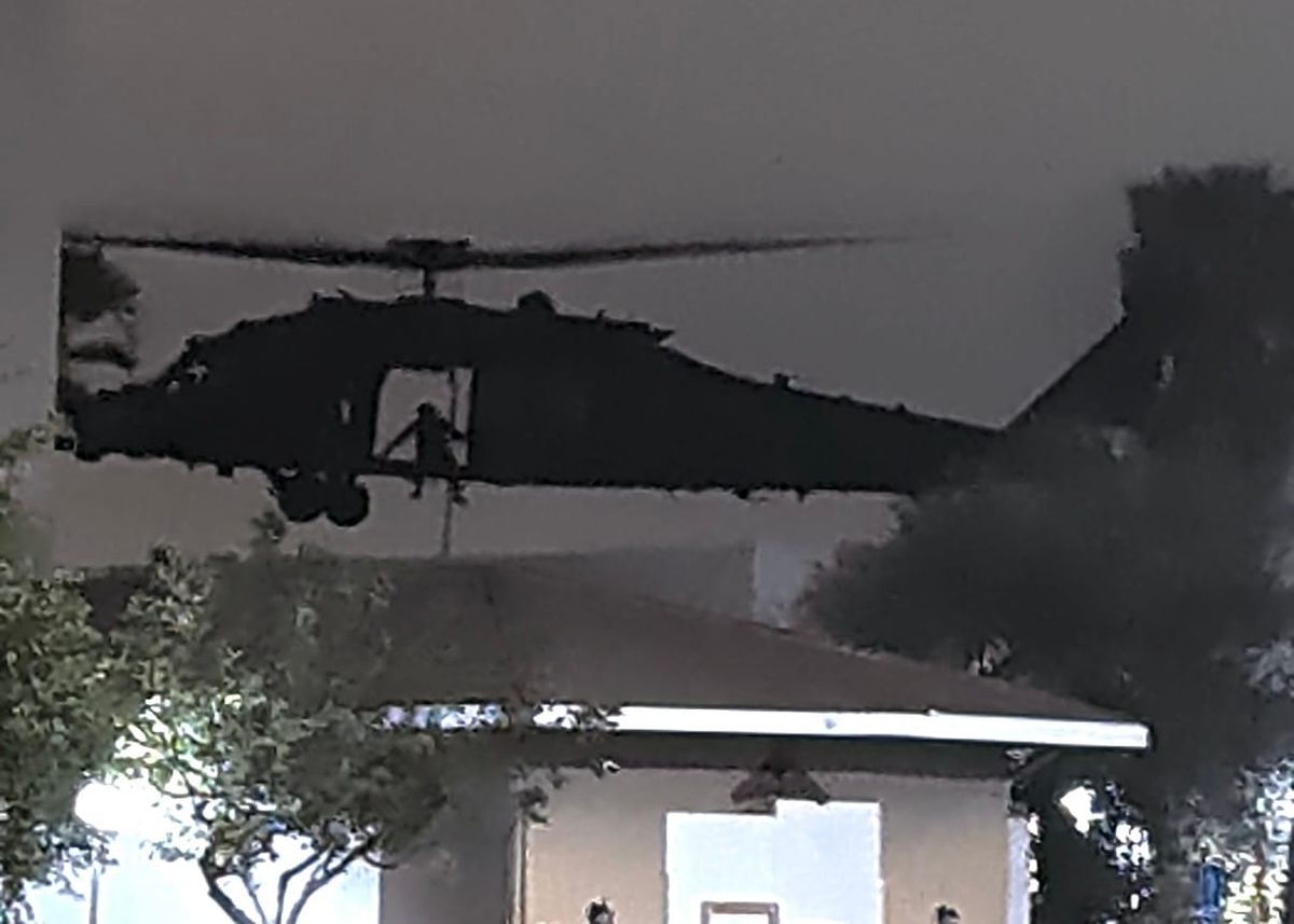 Long Beach sounded like a war zone last night thanks to a U.S. Army training exercise