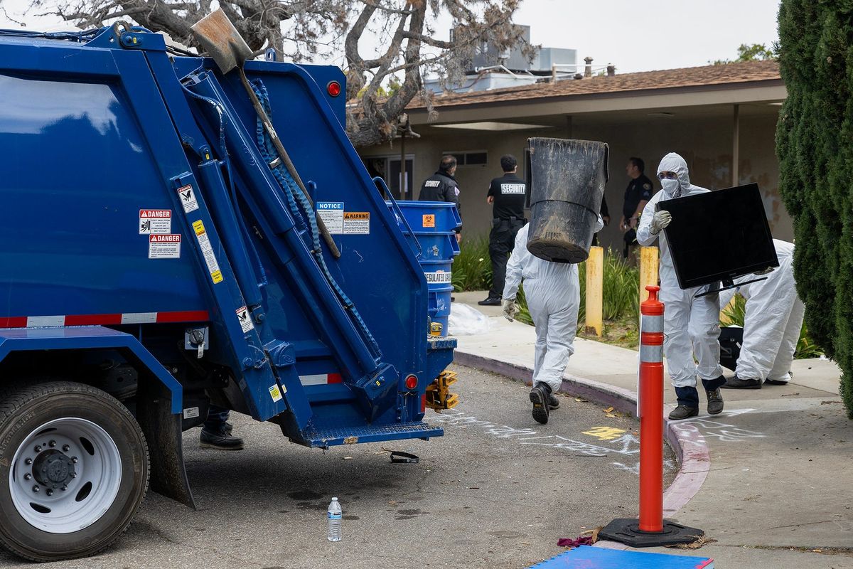 Crews clear homeless encampment in vacant building to make way for affordable housing development in Long Beach