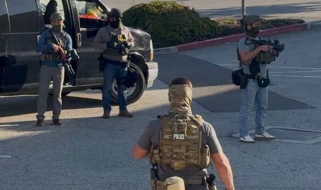 Federal agents brandish weapons at unarmed witnesses during Signal Hill immigration raid