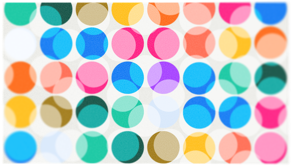 Abstract header image featuring a grid of colorful, overlapping circles. The design evokes a sense of community, collaboration, and playful connection.