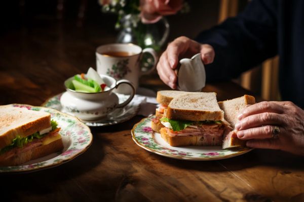 Kanapka z herbatą