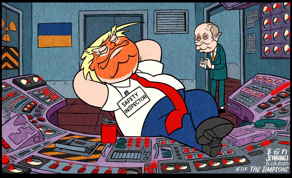 Trump relaxes at Nuclear power plant controls