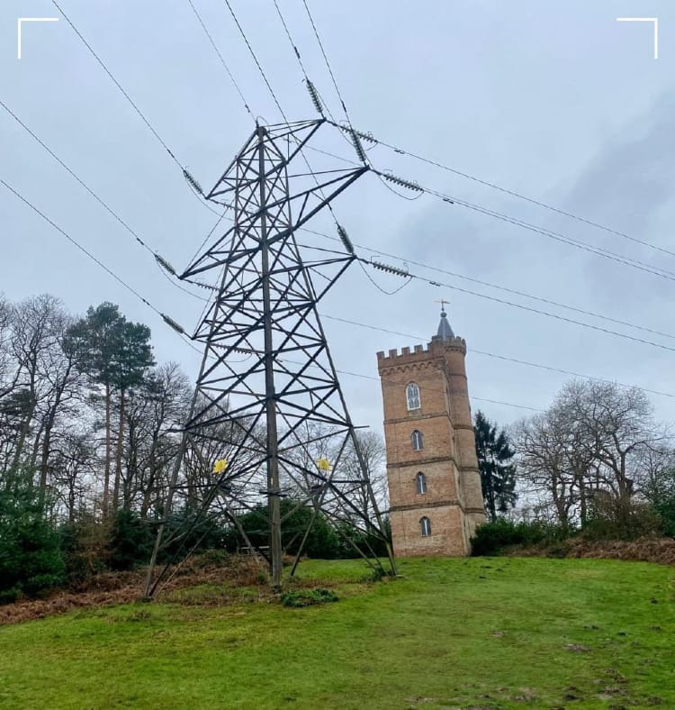132 kV tension pylon on the West Weybridge to Leatherhead