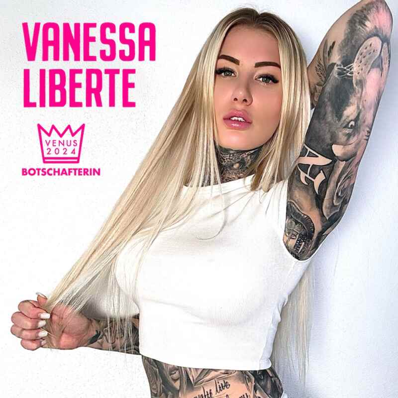 Vanessa Liberte Bekannt als Tattoo-Model, Schauspielerin und Content Creator bringt die vielseitige Künstlerin eine einzigartige Mischung aus Kunst und Erotik auf die VENUS. Durch ihre markanten Tattoos und ihren unverwechselbaren Stil hat sie sich in der Szene schnell einen Namen gemacht. Vanessa ist auch als „Heimatfilme-Queen“ bekannt, eine kreative, erotsiche Mischung aus traditioneller Ästhetik und moderner Kunst. Mit einer starken Präsenz in den sozialen Medien begeistert sie ihre Fans nicht nur durch ihr Aussehen, sondern auch durch ihre Kreativität und ihren besonderen Content, der eine breite Fangemeinde anspricht.