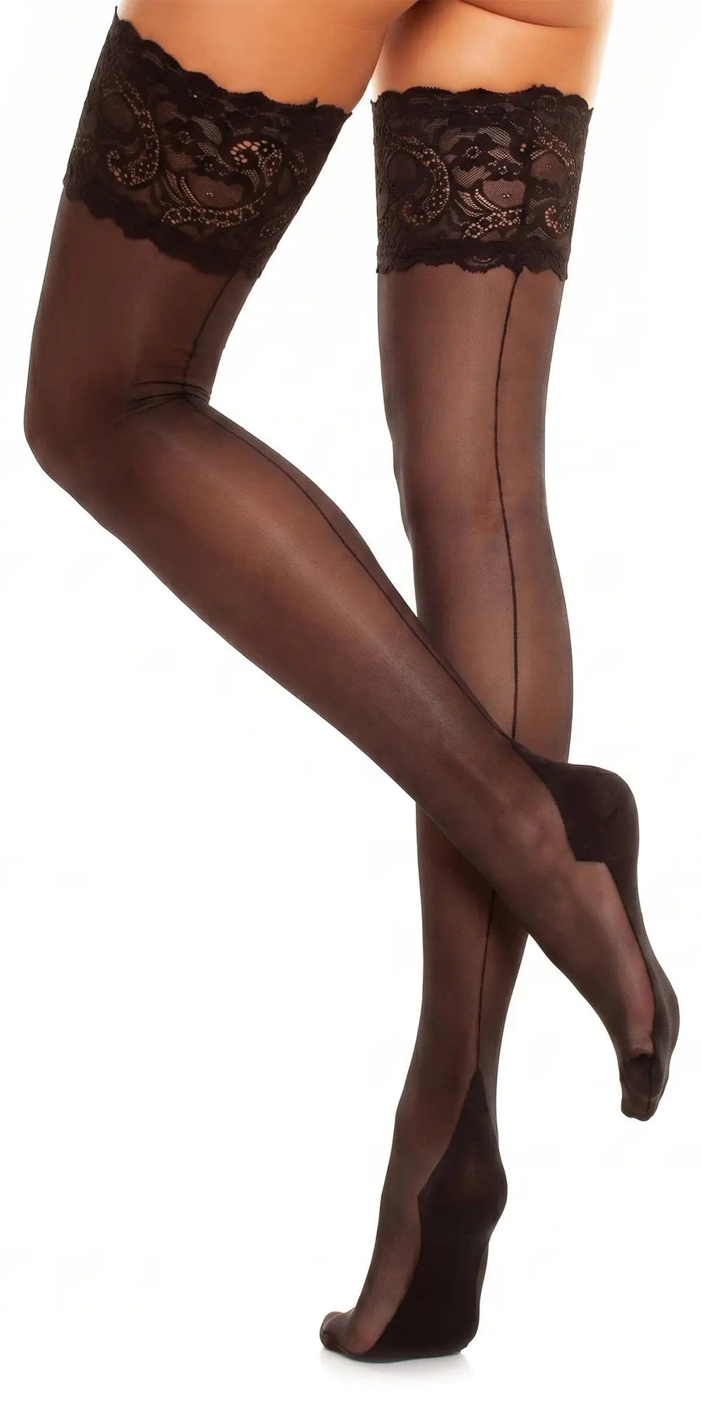 Couture 20 halterlose Naht-Strümpfe