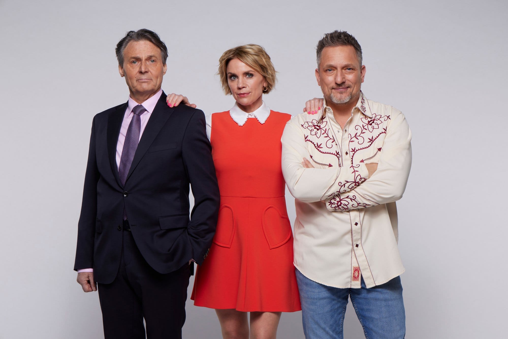 Wolfgang Bahro, Gisa Zach und Lars Pape im GZSZ-Pressefoto