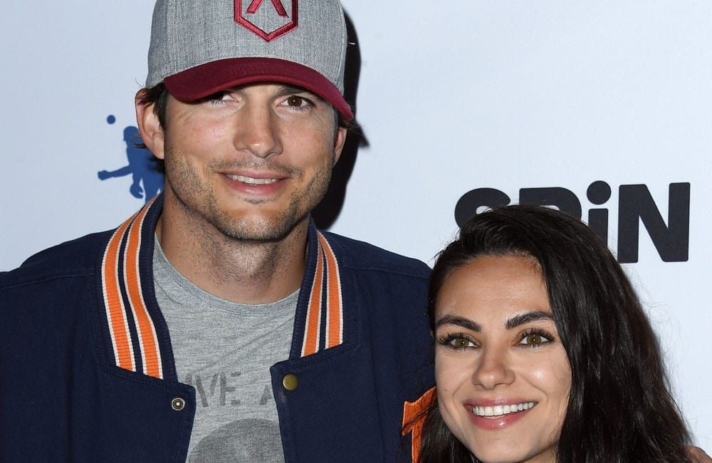 Ashton Kutcher and Mila Kunis -  Dodger Stadium 2018 - Getty