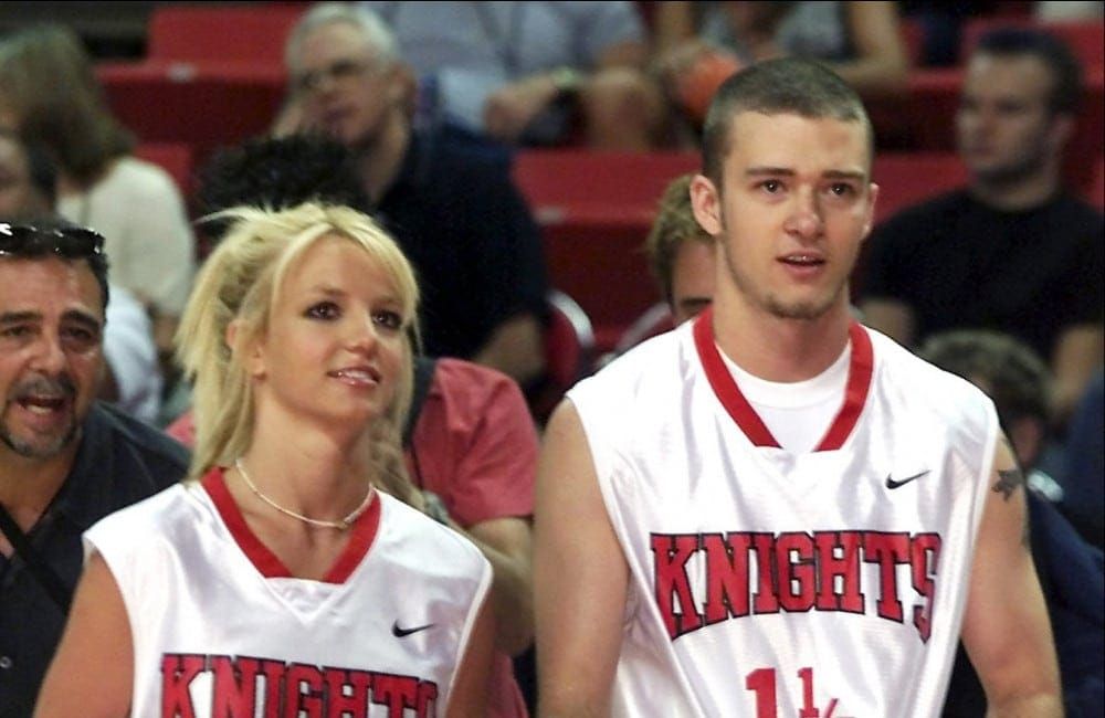 Britney Spears and Justin Timberlake - July 2001 - Challenge for the Children III - Las Vegas -Getty