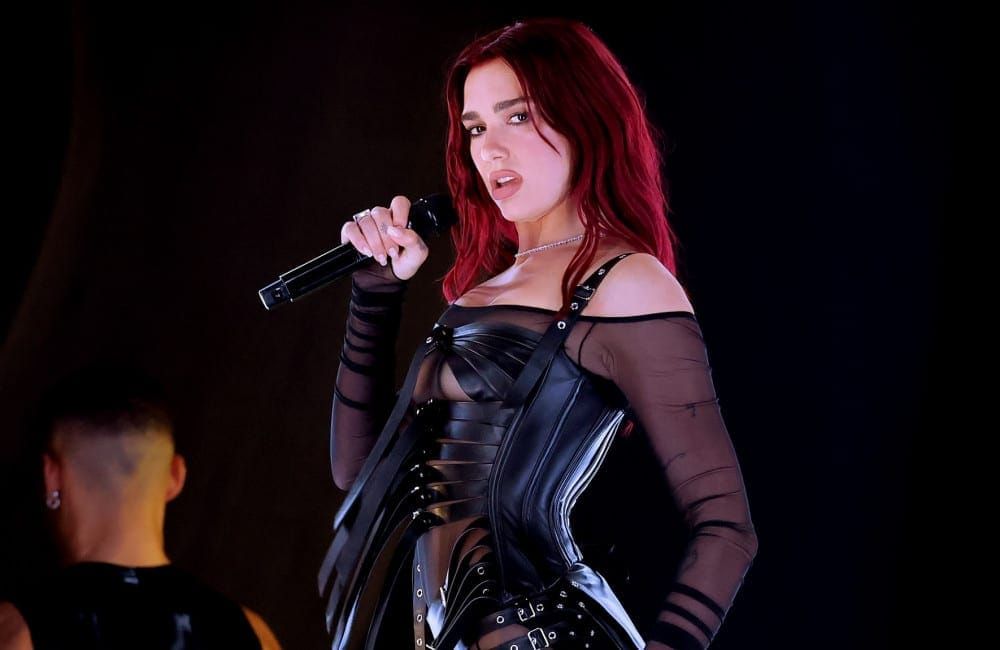 Dua Lipa performs onstage during the 66th GRAMMY Awards LA Feb 2024 - Getty