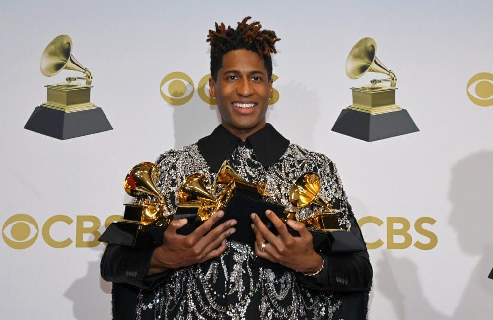 Jon Batiste - April 2022 - 64th Annual GRAMMY Awards - Winners Photo Room - Las Vegas - Getty