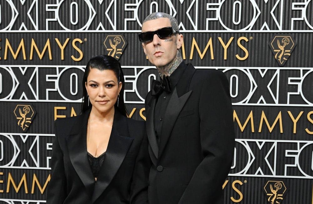 Kourtney Kardashian and Travis Barker - 75th Prime Time Emmy Awards 2024 - Getty