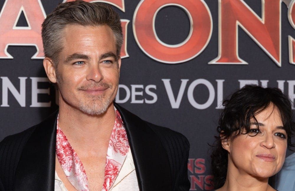 Chris Pine and Michelle Rodriguez - Dungeons an Dragons: Honor Among Thieves premiere 2023 - Getty