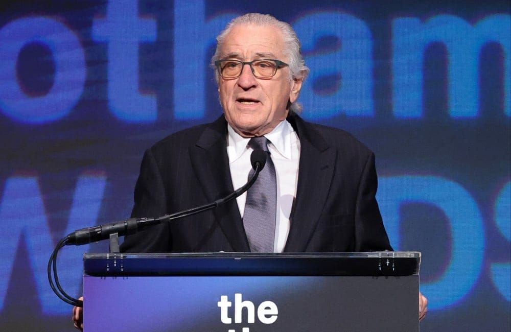 Robert De Niro speaks onstage at The 2023 Gotham Awards at Cipriani Wall Street Nov 2023 - Getty