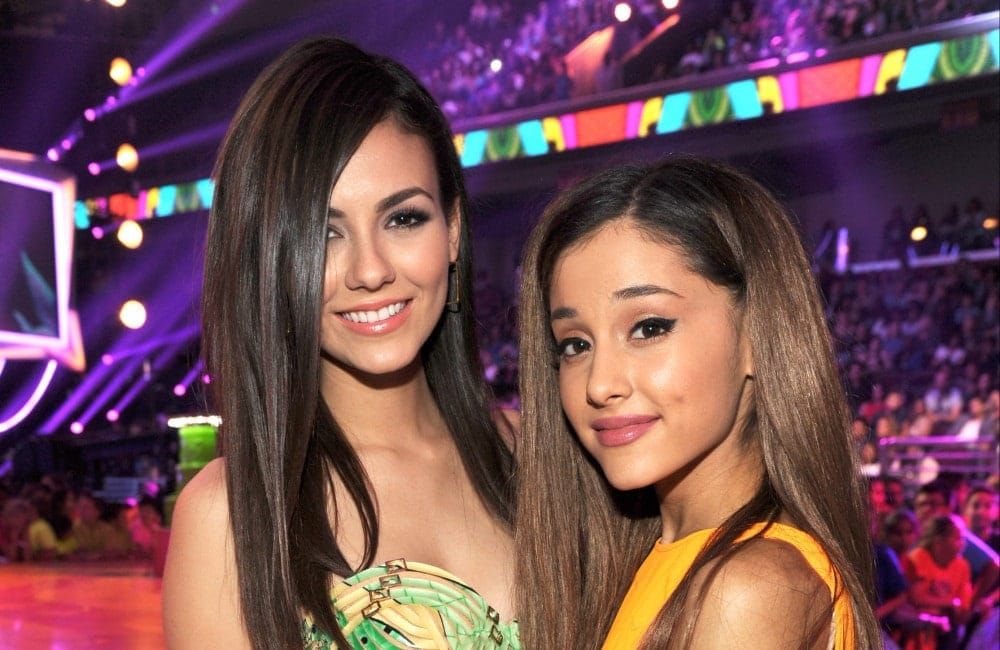 Ariana Grande and Victoria Justice - March 2014 -Nickelodeon's 27th Annual Kids' Choice Awards-Getty