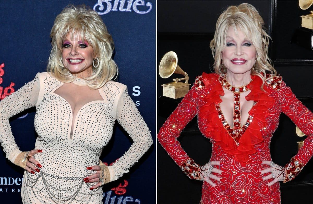 Doppelgängerin links, Original rechts: Kelly Vohnn und Dolly Parton.