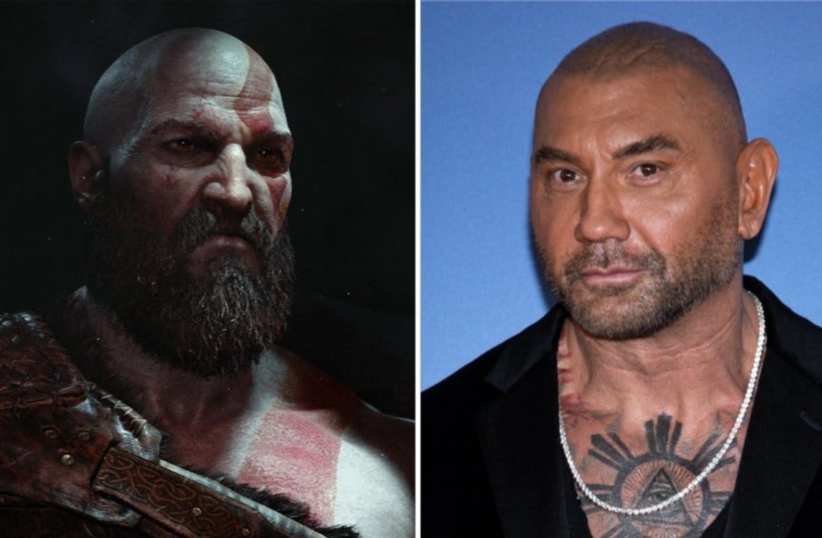 Nur der Bart und die Kriegsbemalung fehlen: Optisch gleicht Dave Bautista der Videospielfigur bereits sehr.