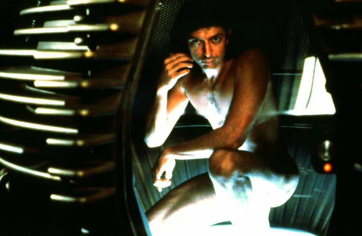 Jeff Goldblum als Wissenschaftler Seth Brundle in "Die Fliege".