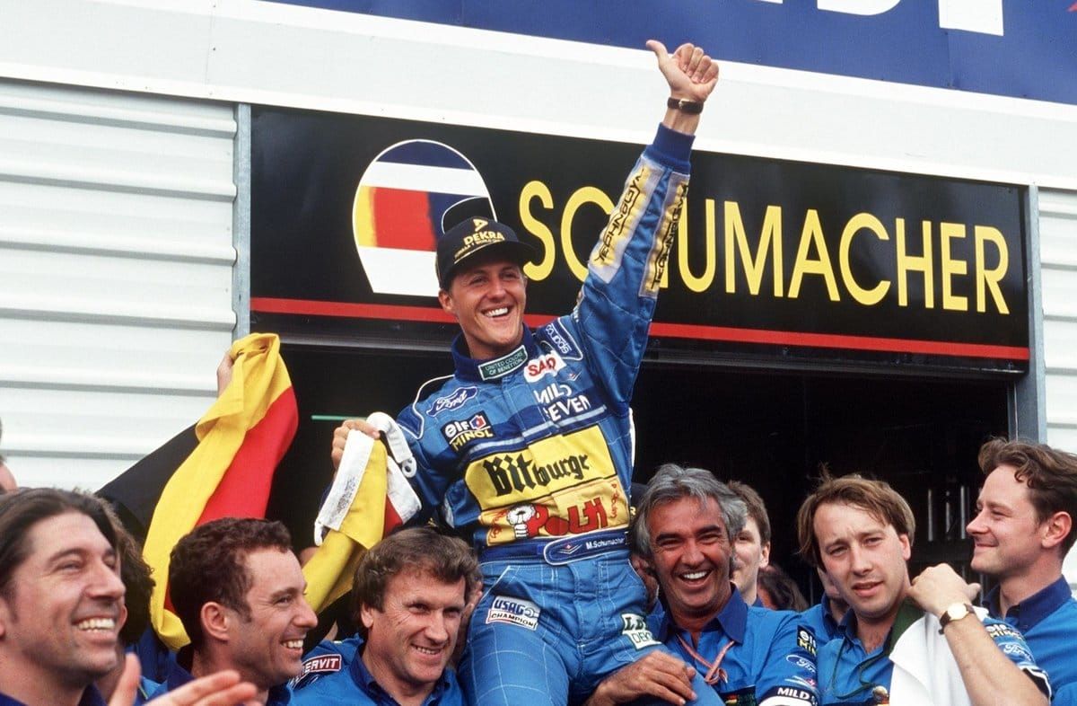 Michael Schumacher in seiner siegreichen Saison der Formel-1-WM von 1994.