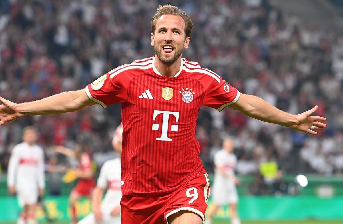 Harry Kane nach seinem Tor gegen den VfB Stuttgart.