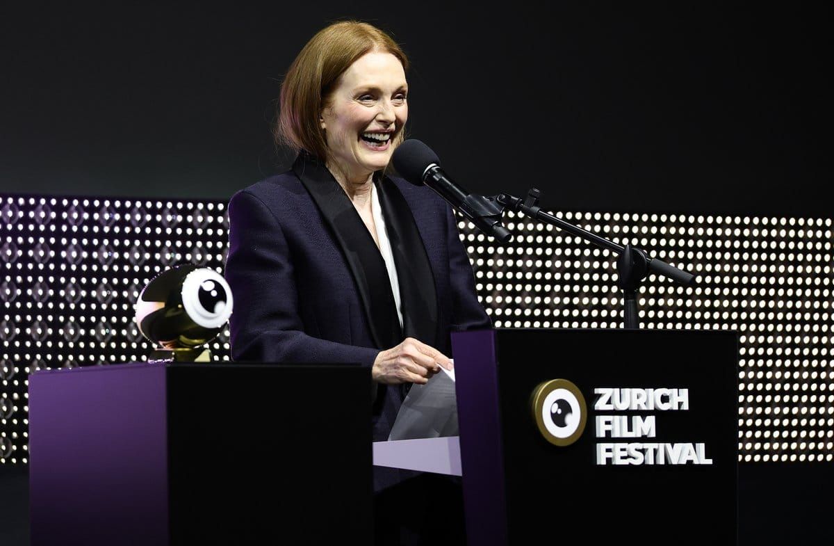 Julianne Moore bei ihrer Dankesrede in Zürich.