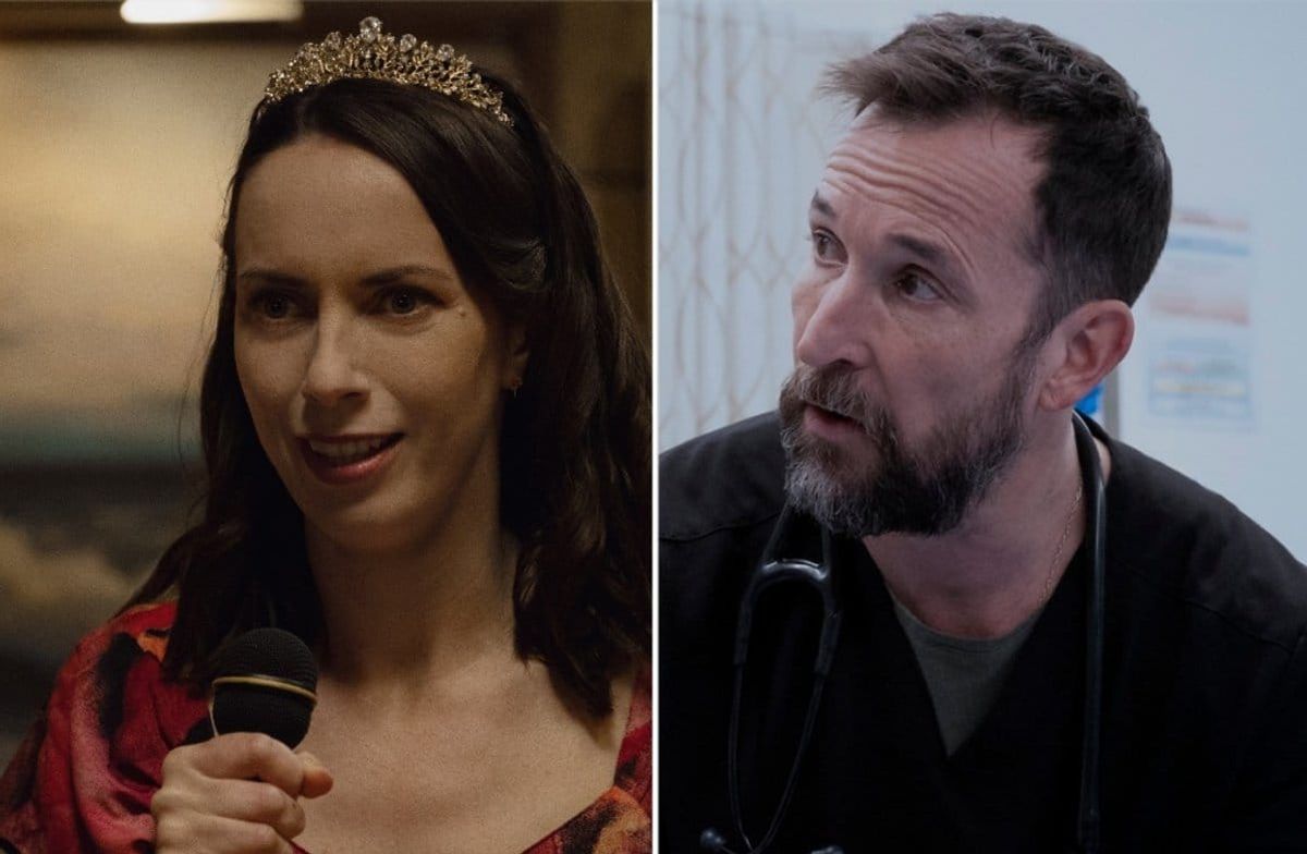 Kate O'Flynn in "Widow's Bay", daneben Noah Wyle in "The Pitt".