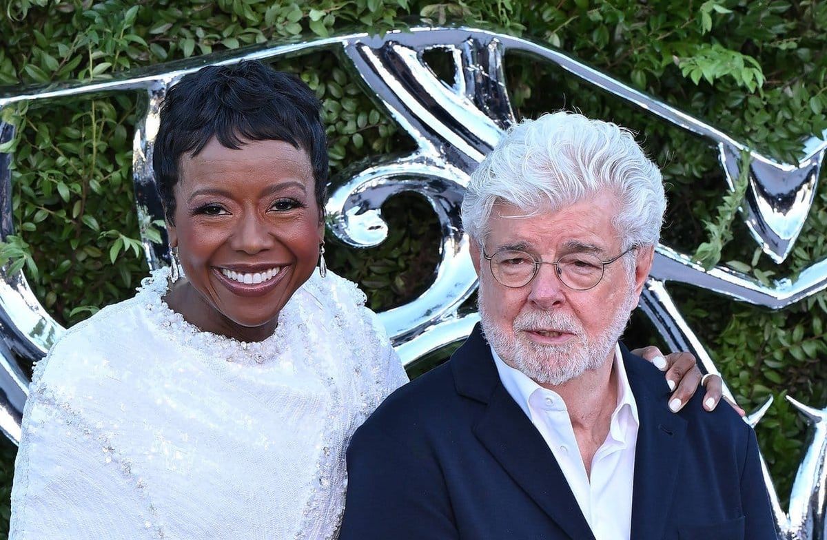 George Lucas und seine Ehefrau Mellody Hobson bei der Eröffnung des neuen Lucas Museum of Narrative Art.