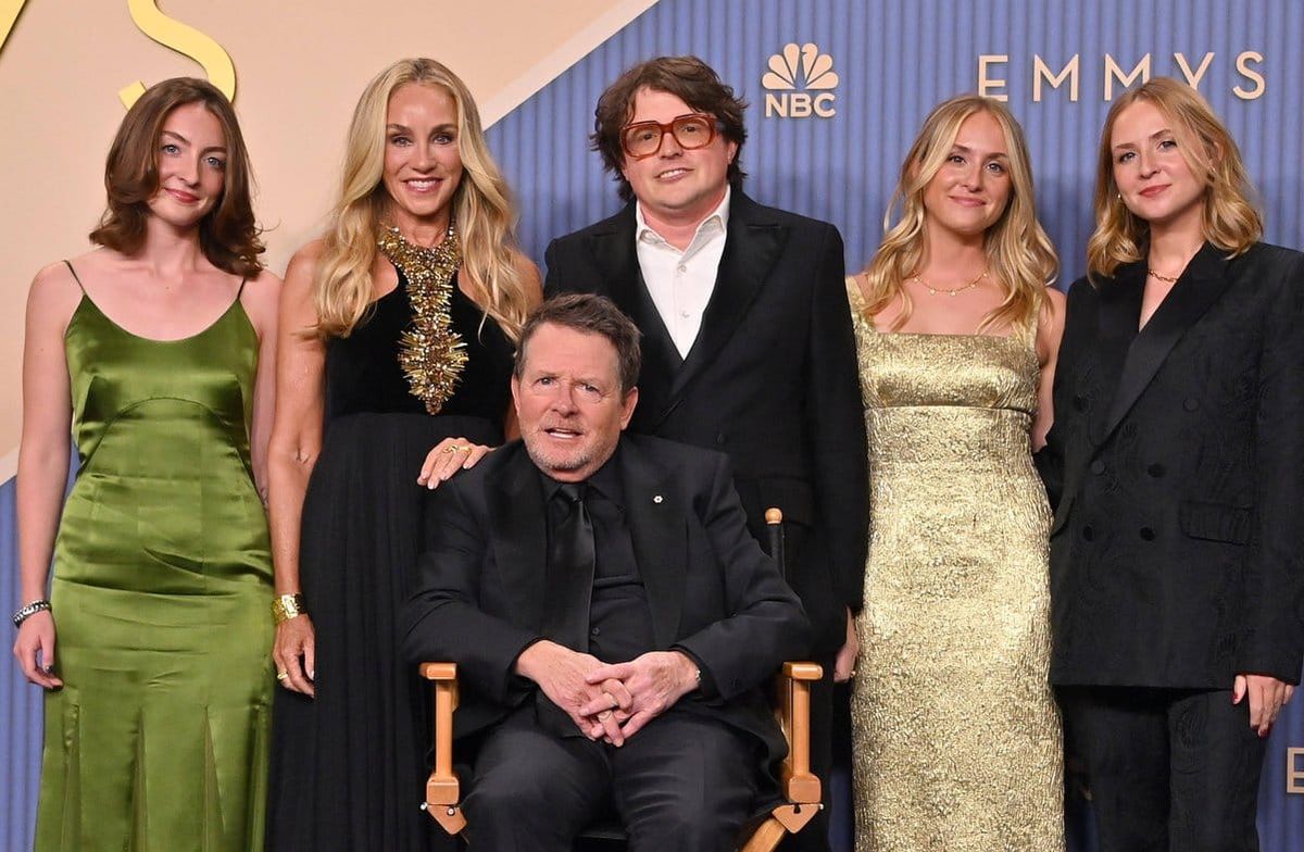 Familiäre Unterstützung: Michael J. Fox erschien zu der Emmy-Verleihung mit seiner Ehefrau Tracy Pollan und den vier Kindern.