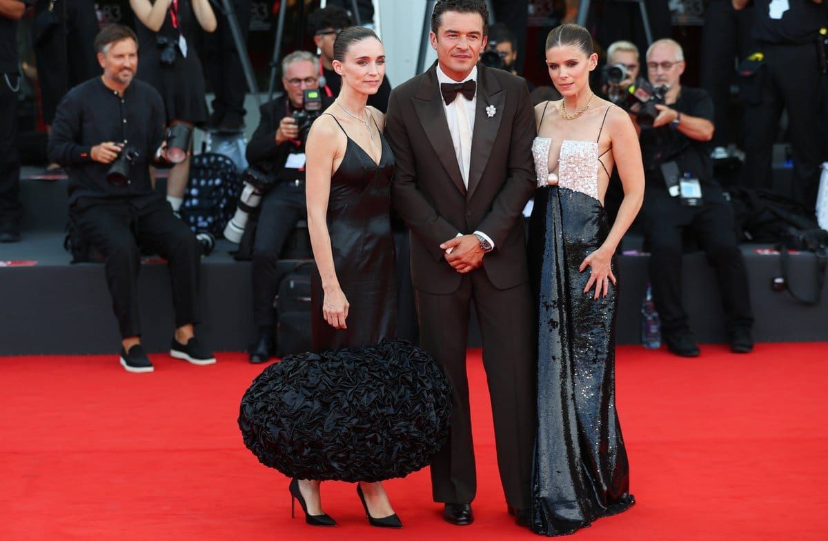 Rooney und Kate Mara gemeinsam mit Orlando Bloom in Venedig.
