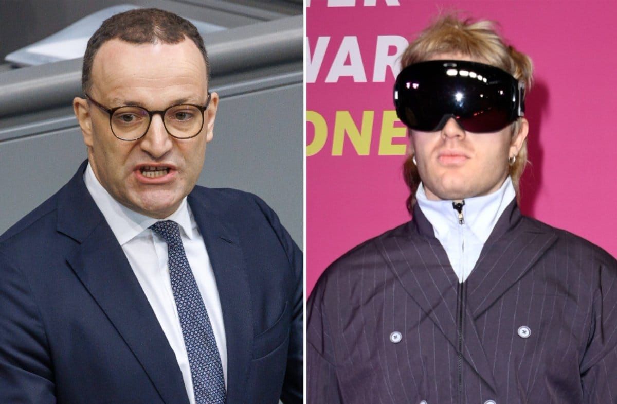 Jens Spahn (l.) wirft Ski Aggu Verleumdung vor.