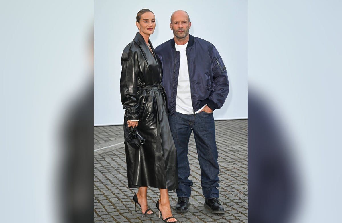 Stylischer Auftritt bei der Londoner Fashion-Week: Rosie Huntington-Whiteley und Jason Statham.