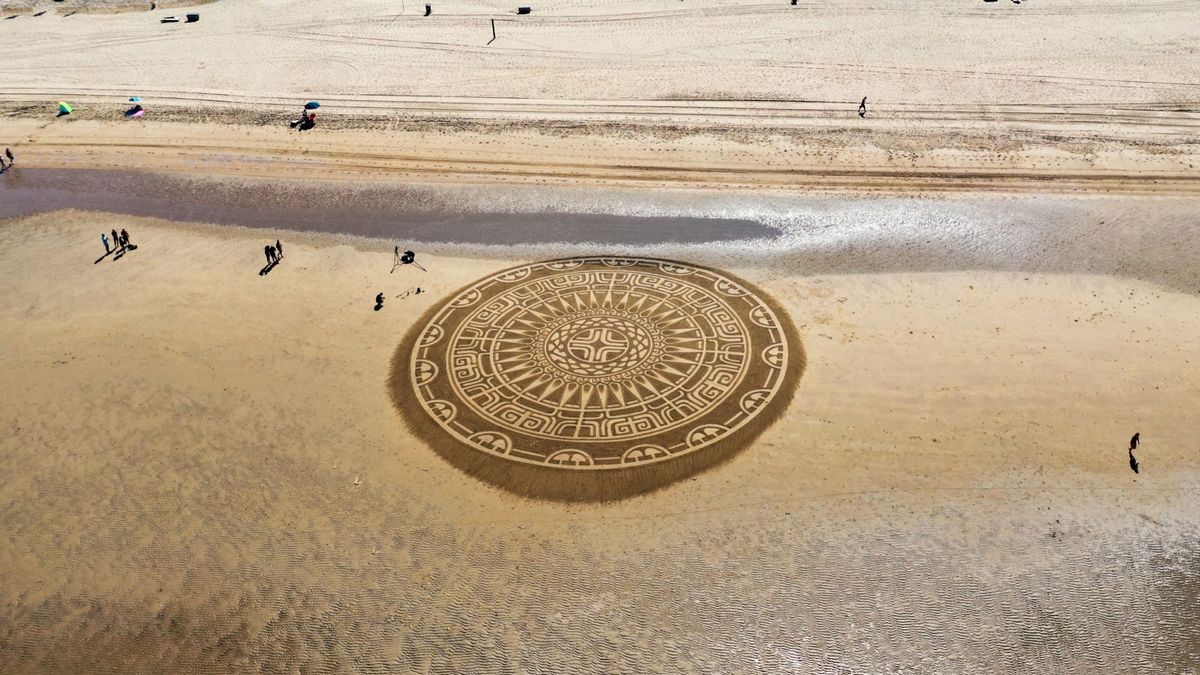 Strandkunst am Strand von Zandvoort