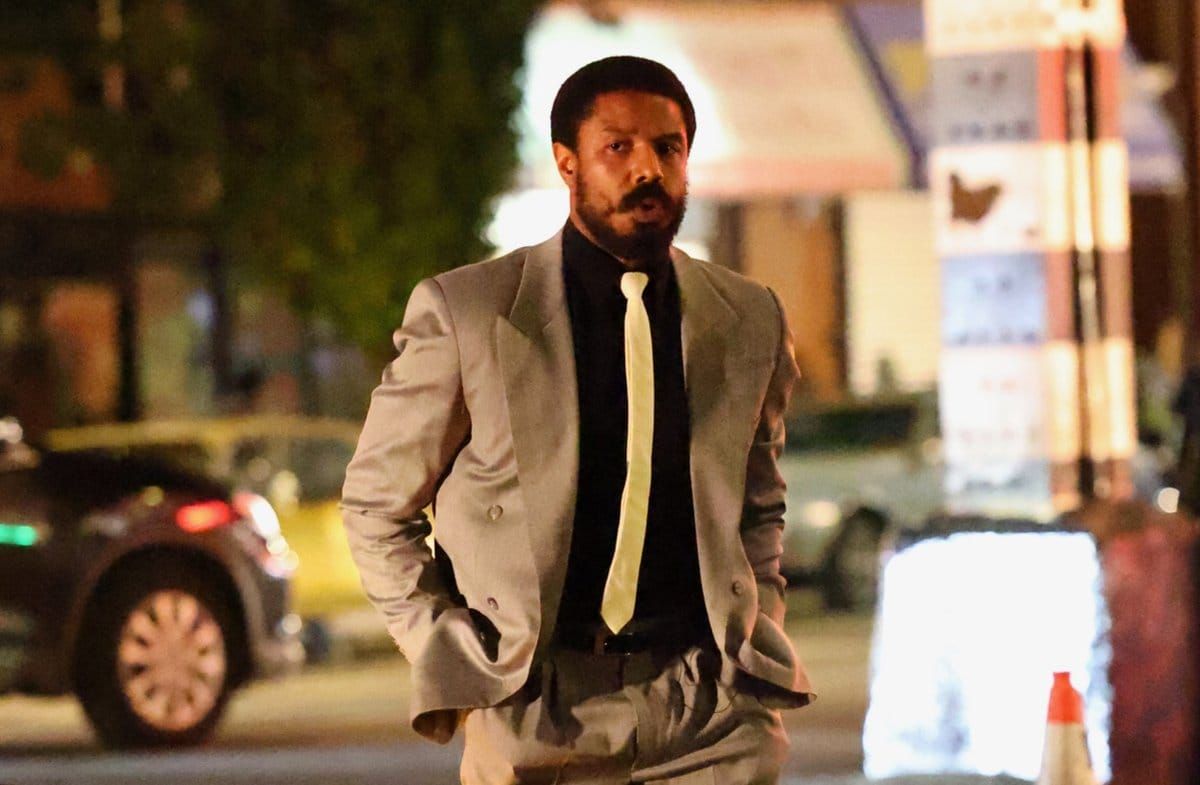 Michael B. Jordan am "Miami Vice '85"-Filmset in New York City.