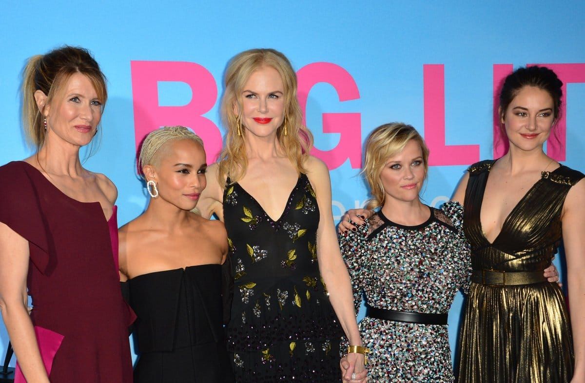 2017 feierten Laura Dern (v.l.), Zoë Kravitz, Nicole Kidman, Reese Witherspoon und Shailene Woodley in Los Angeles die Premi…
