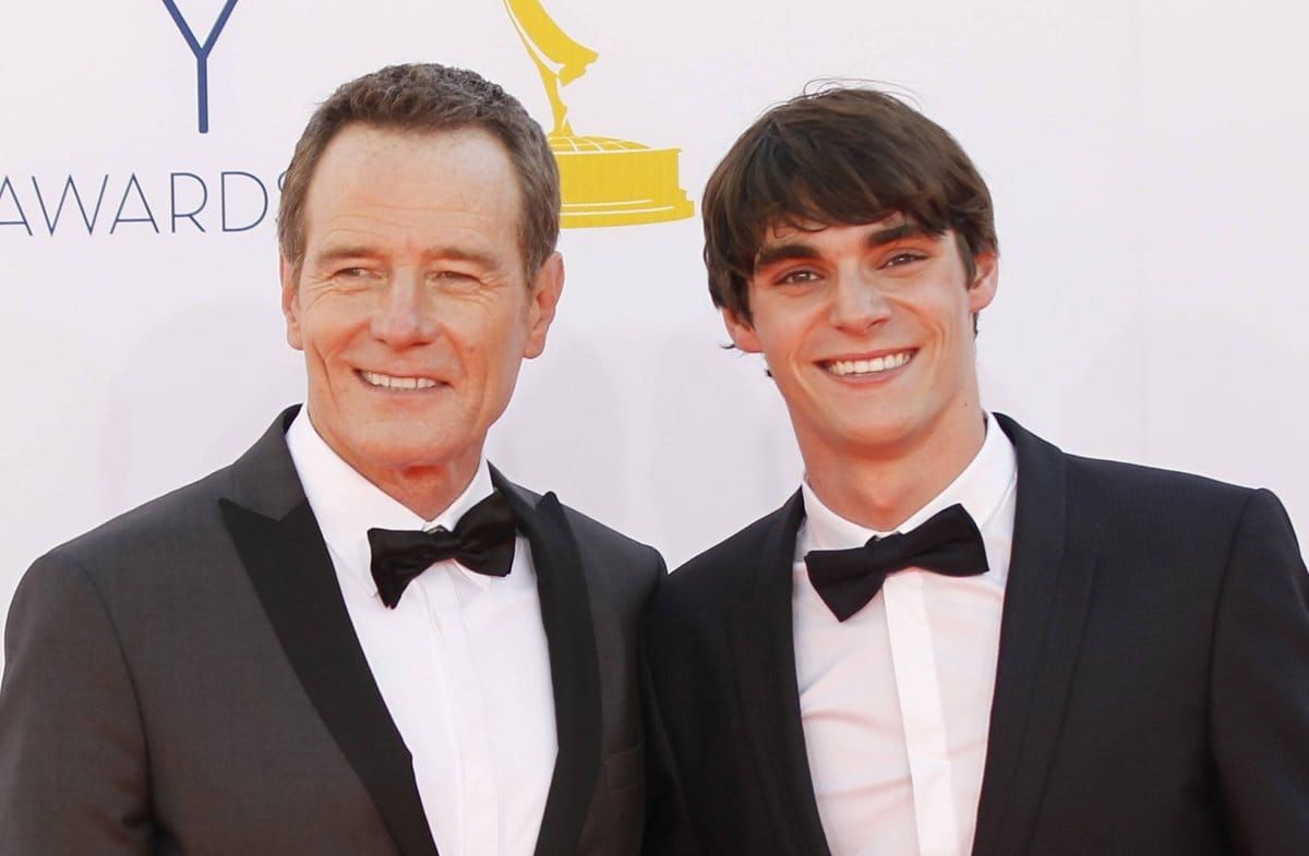 RJ Mitte und Bryan Cranston bei einem gemeinsamen Auftritt.
