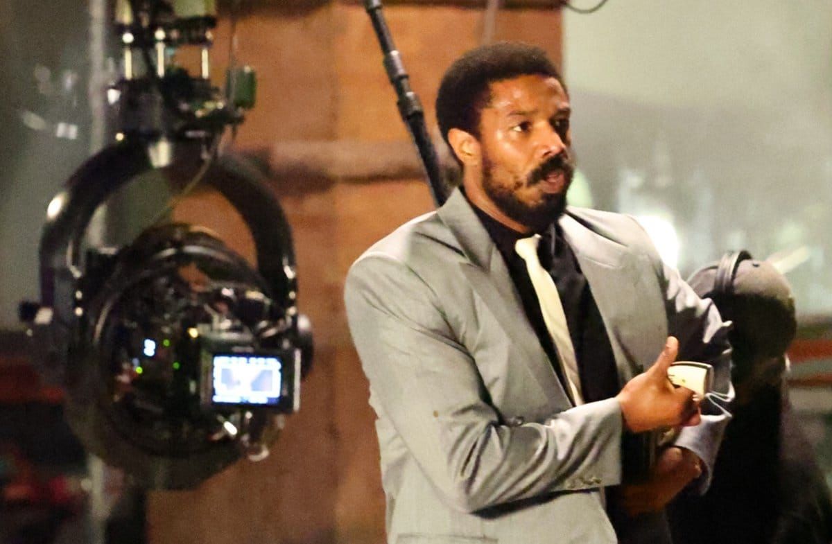 Michael B. Jordan bei Dreharbeiten zu "Miami Vice '85" in New York City.