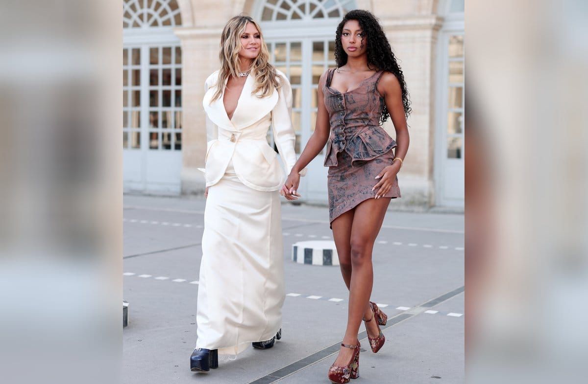 Beeindruckender Auftritt: Heidi Klum (l.) und ihre jüngere Tochter Lou bei der Paris Fashion Week.