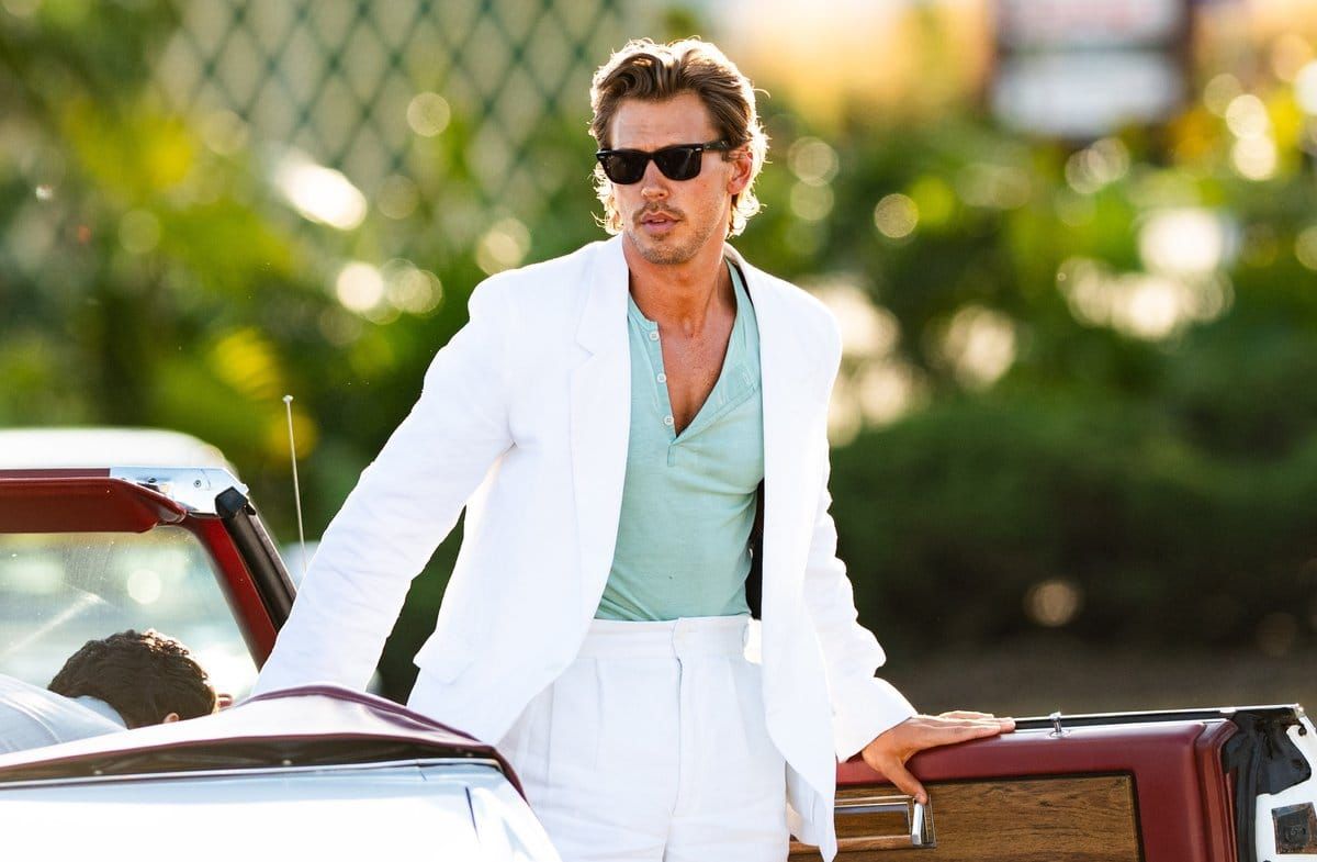 Austin Butler als Sonny Crockett beim "Miami Vice '85"-Dreh in New Jersey.
