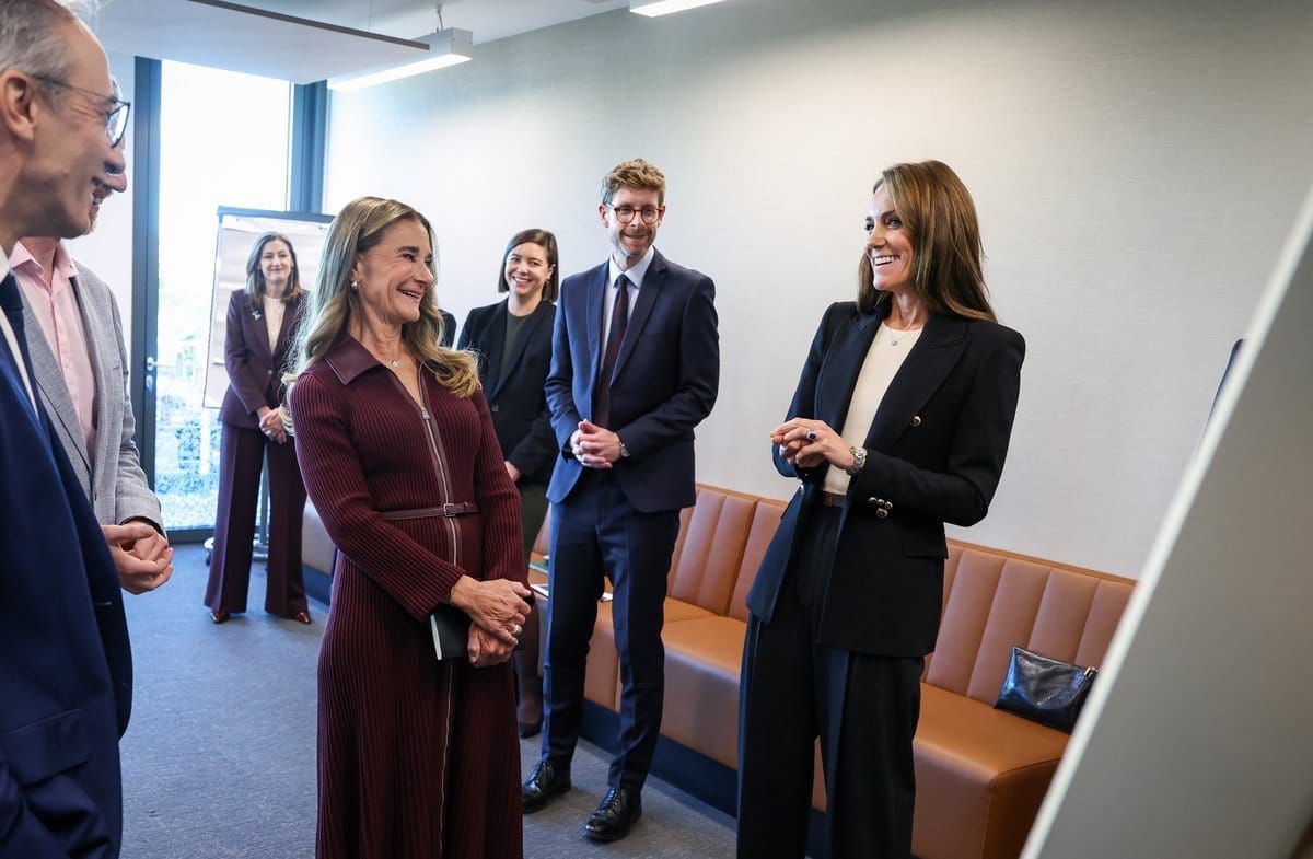 Prinzessin Kate (r.) hat sich mit Melinda French Gates getroffen.