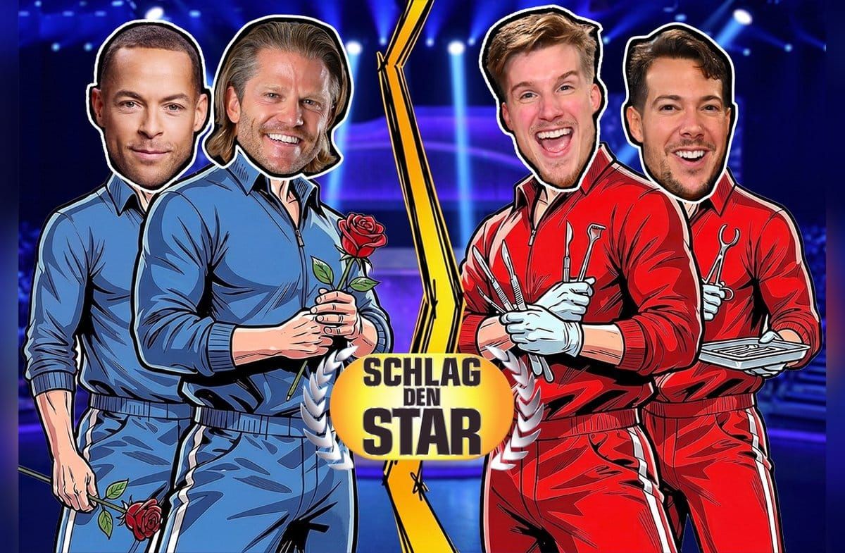 Andrej Mangold und Paul Janke treten gegen Dr. Nick und Dr. Rick (v.l.n.r.) an.