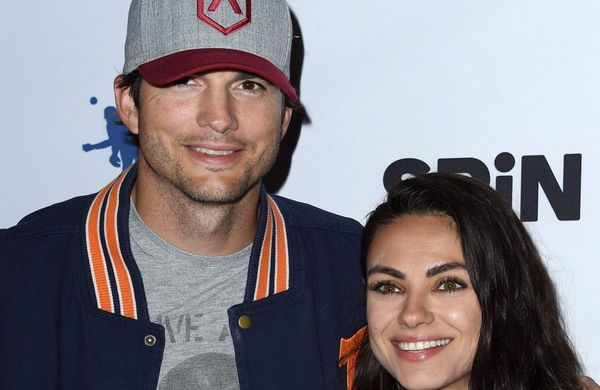 Ashton Kutcher and Mila Kunis -  Dodger Stadium 2018 - Getty