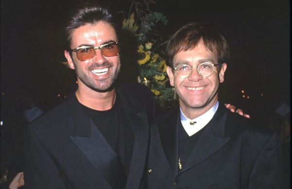 George Michael and Elton John in Santa Barbara - Getty