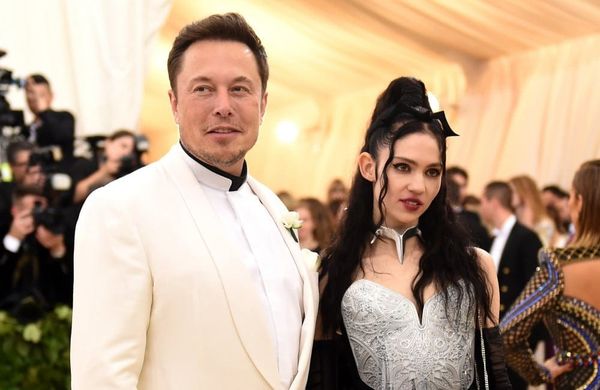Elon Musk and Grimes attend the Heavenly Bodies Gala at The Met May 2018 - Getty