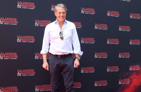 Hugh Grant - Dungeons and Dragons: Honor Among Thieves press call Mexico 2023 - Getty